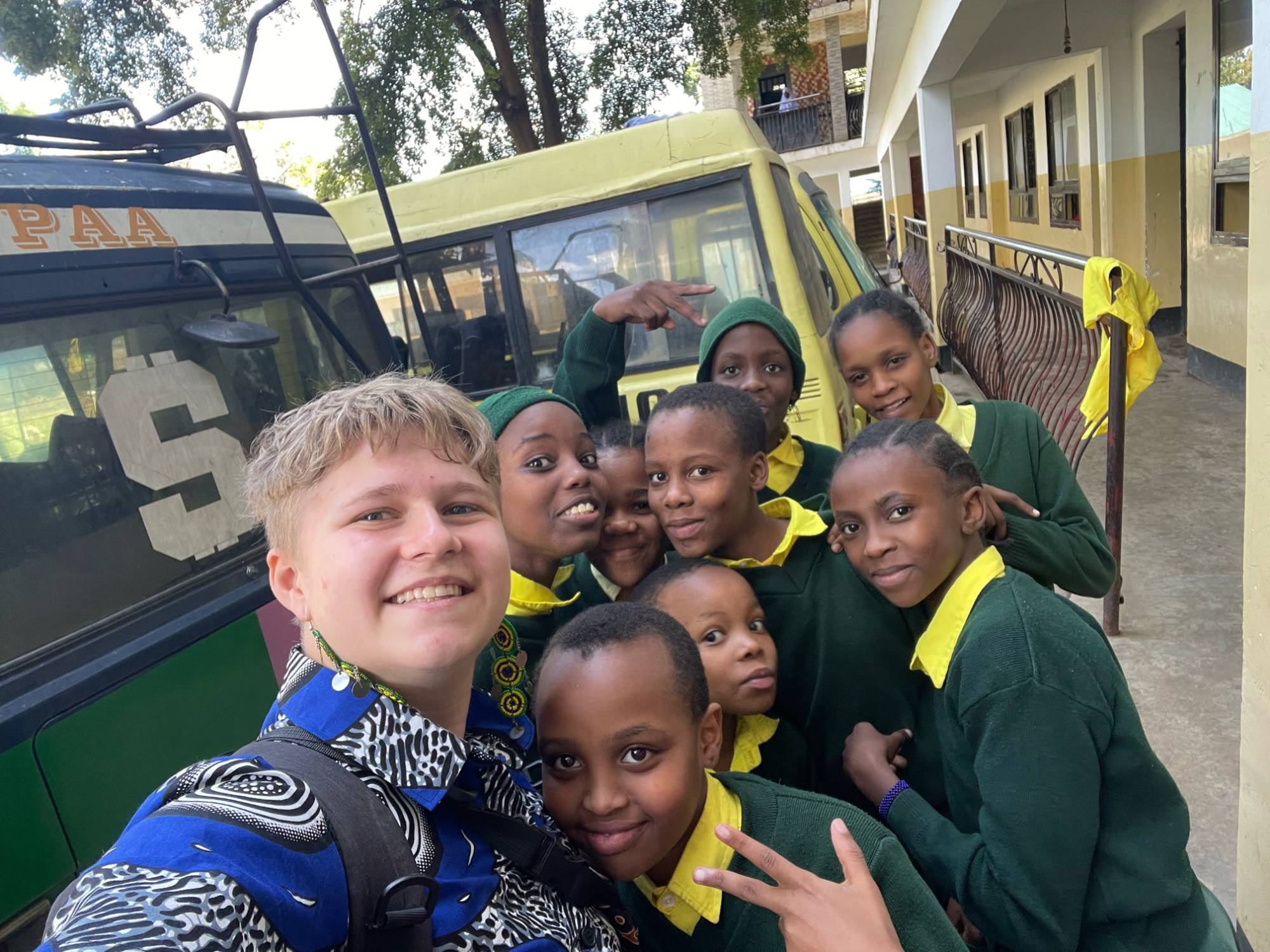 A GVSU math education student during their study abroad in Tanzania.